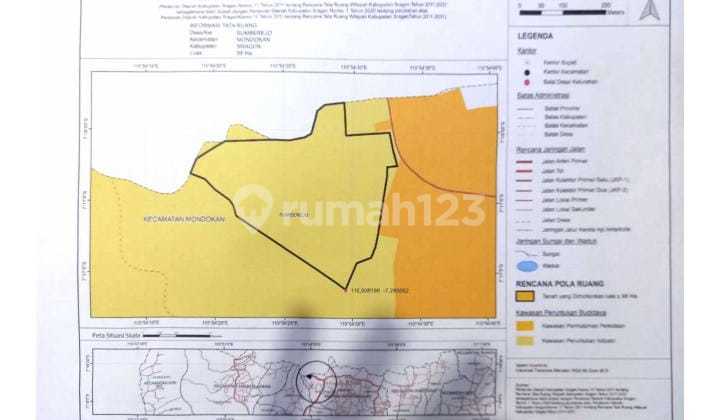 Industrial Zone Land Location Sumberlawang, Sragen Area 65870M2 Bu!!