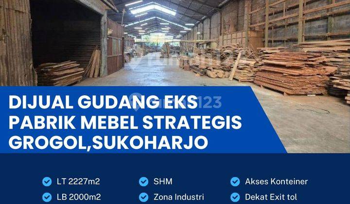 Dijual gudang lokasi solobaru luas 2227m BU! 1