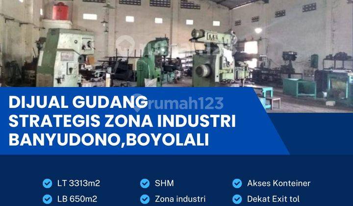 Dijual Gudang Strategis di Banyudono Boyolali luas 3313m BU! 1