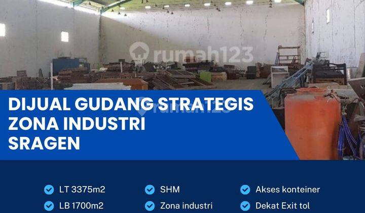 Dijual gudang lokasi sragen 3375m BU! 1