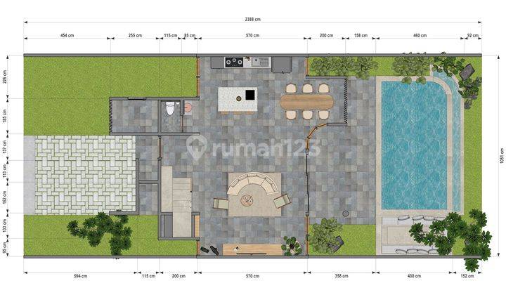 10 Unit Villa Berkonsep Morocco di Dekat Pantai Nyanyi Bali 2