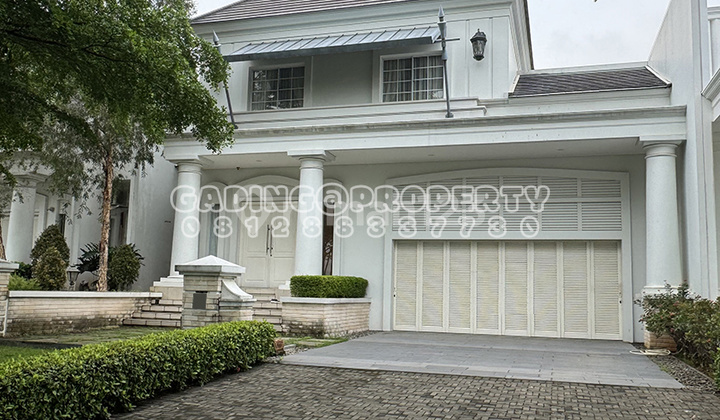 rumah mewah furnish + kolam renang, de maja - de park di bsd city, parkiran luas!