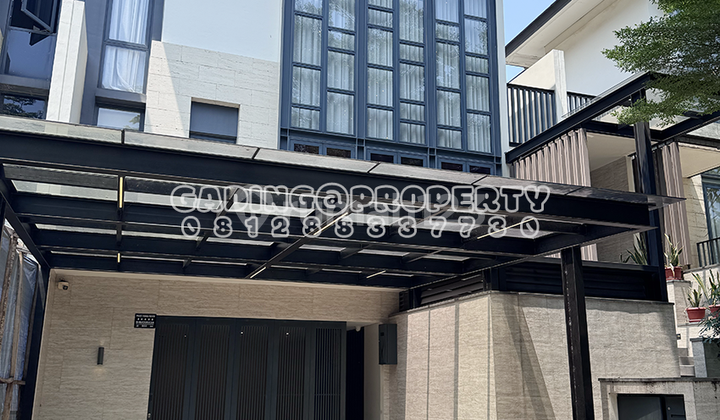 jual cepat! rumah mewah 3 lantai, cluster lancewood navapark di bsd, furnish!