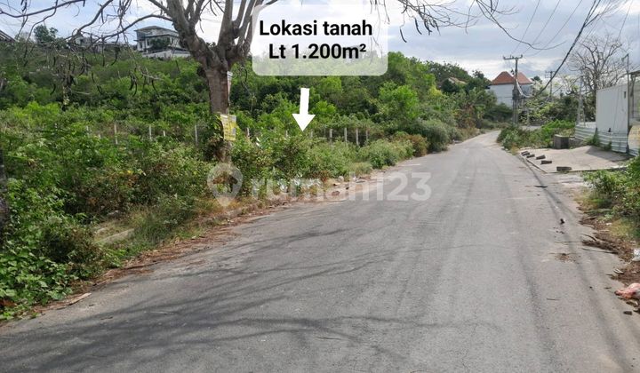 For Sale: Super Rare Ocean View Land, Ready to Build, Yellow Zone on Jalan Bukit Bintang, Puri Gading, Jimbaran, Badung, Bali