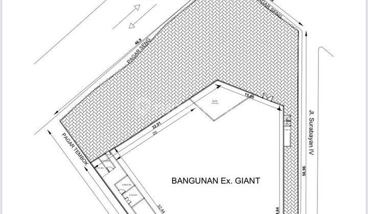 Dijual Tanah Gedung Jalan Tegalsari Ex Supermarket Surabaya 1