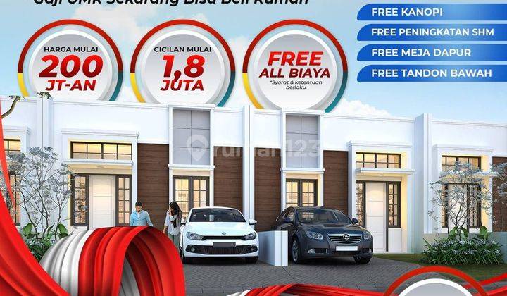 Rumah Baru 200 Jt'An Di Kota Gresik Tanpa Dp Free Biaya  2