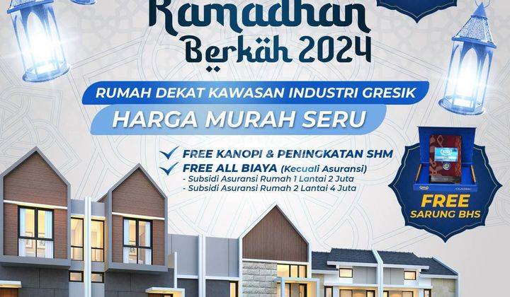 Rumah 200 jt'an di kota gresik tanpa DP free biaya  2