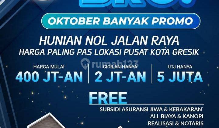 Rumah Baru 400 Jt-An Di Kota Gresik Tanpa Dp Free Biaya  1