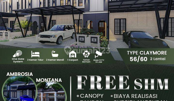 Rumah 300 jt'an di baratnya surabaya tanpa DP free biaya  1