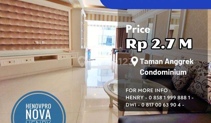 Taman Anggrek Condo 3+1 BR Special Unit Sdh Renov Brand New 1