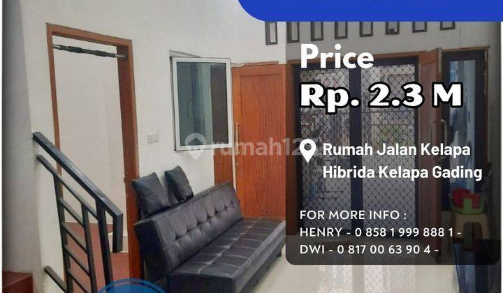 Turun Harga Rumah Jalan Kelapa Hibrida Kelapa Gading Jakarta Utara  1