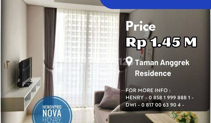 Taman Anggrek Residence Turun Harga 1 BR Dijual Cepat Pool View 1