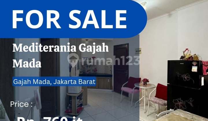DIJUAL CEPAT Mediterania Gajah Mada Sdh Renov & Full Furnish Pool View