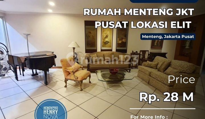 RUMAH Menteng Jkt Pusat Lokasi Elit Dkt.Taman Menteng