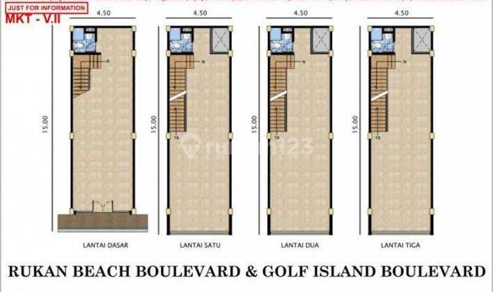 Disewakan Ruko Golf Island Boulevard 4 Lantai Lokasi Bagus 2