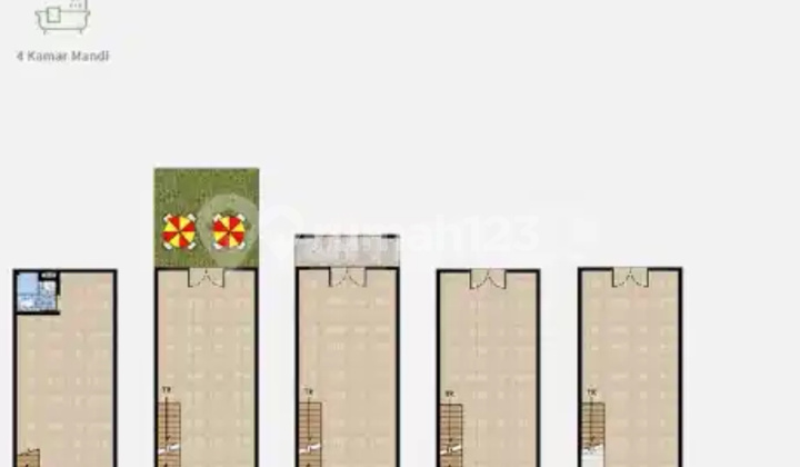 Disewakan Ruko Gandeng Dua Golf Island Beach View Sudah Dijebol Siap Pakai