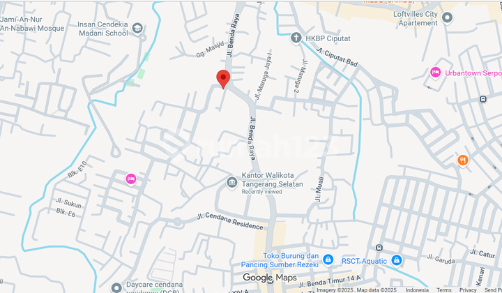 Dijual Tanah 751 m² Milik Pribadi - Pamulang Ciputat, Kantor Walikota Tangsel