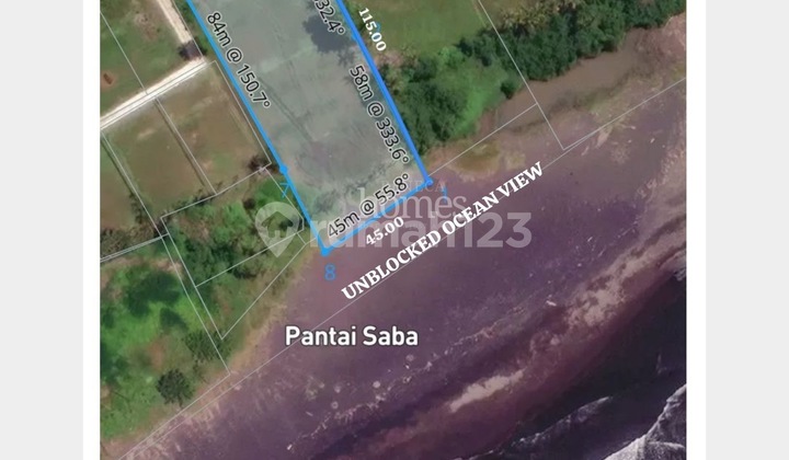 Tanah di Tepi Pantai Saba - Gianyar