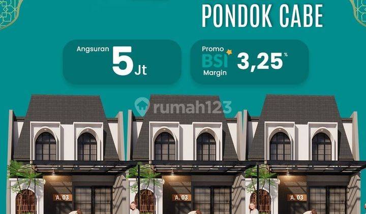 Rumah Baru dalam cluster diPondok Cabe,Cinangka,Cinere.HargaPromo 1