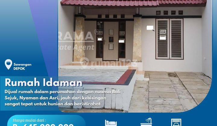 Dijual Rumah Puri Bali Sawangan,Bojong Sari Depok 1