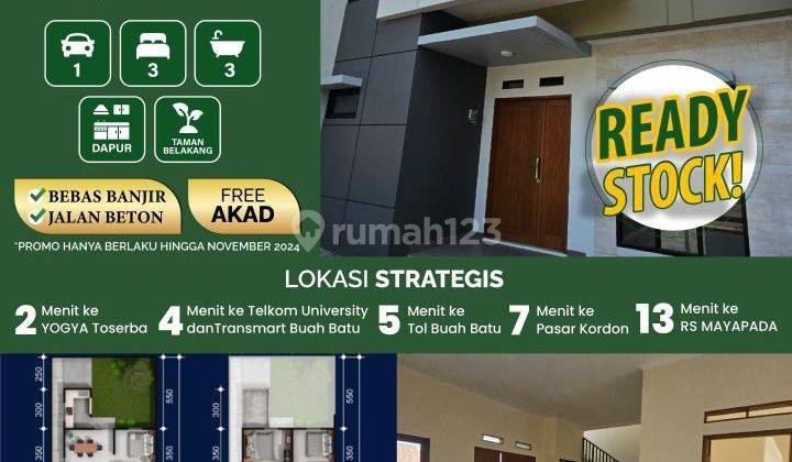 Miliki Rumah Baru Tengah Kota Bandung 2 Lantai Dekat Univ Stt Telkom 2