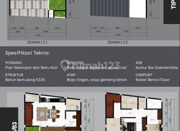 Rumah baru SHM 2 lantai on progres Cijaura Buahbatu bandung 2