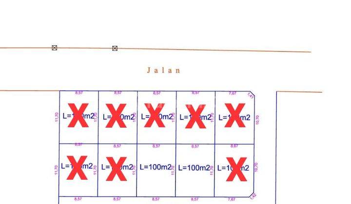 Tanah Siap Bangun Akses Jalan Aspal 10 Meter di Ubung 5