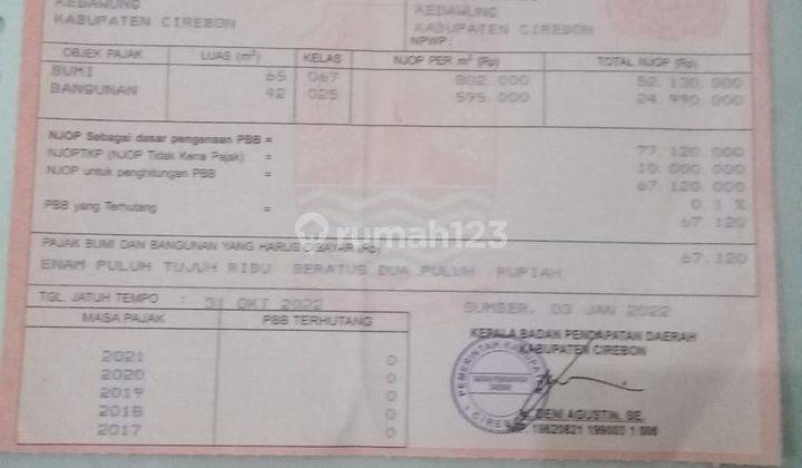 Dijual Rumah dalam Perum Kapuk Permai Kedawung Cirebon 9