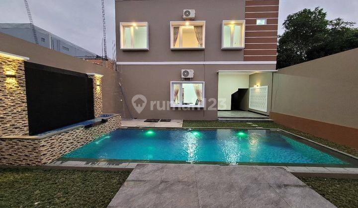 Rumah Villa Mewah Furnished Ada Private Pool Strategis Di Purwomartani Sleman 2