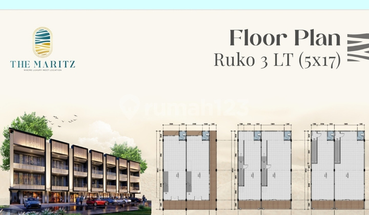 New Launching Ruko 3 Lantai Pasir Putih Dekat Megamall Hanya 2.2 