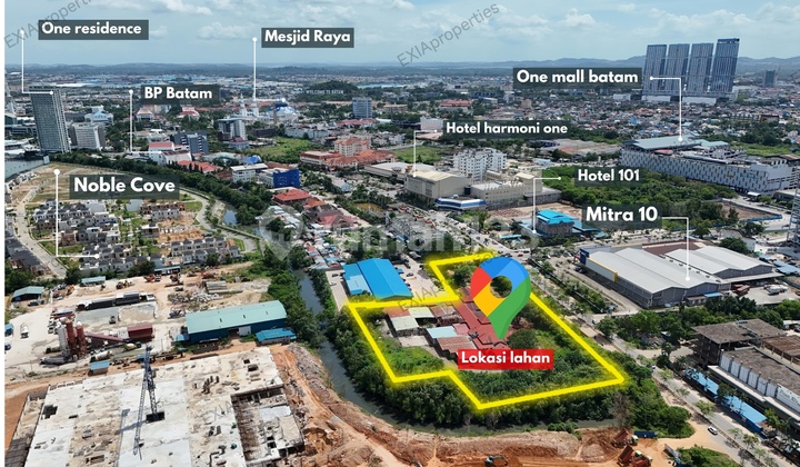 Tanah 1.2 Hektar untuk Jasa di Batam Centre Core Lokasi Terbaik