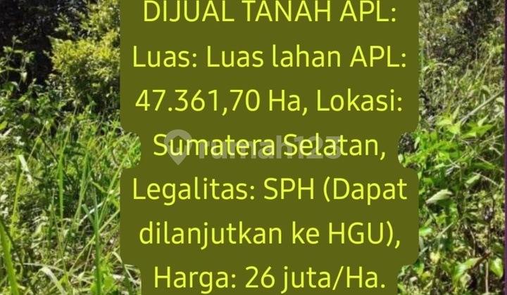 Dijual Tanah Apl. Peruntukan.kebun