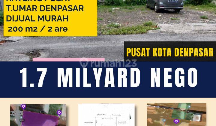 Tanah Murah 200m2 Dalam Kota Denpasar Shm 1