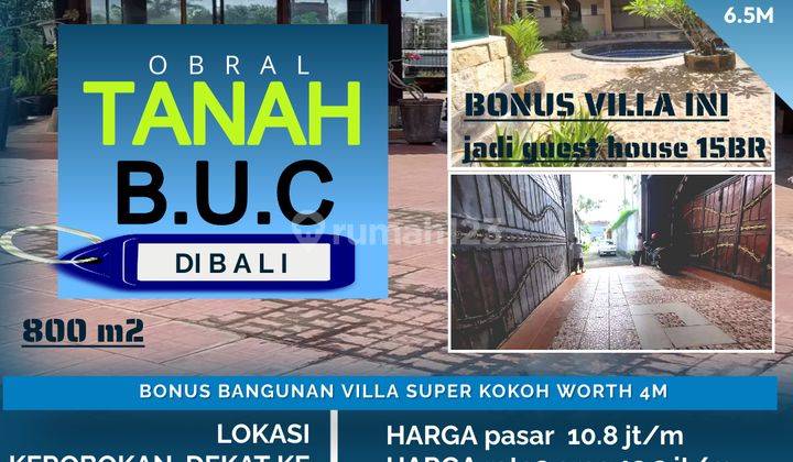 Super Cheap Lower Market Land for Quick Sale on Jalan Kerobokan 1