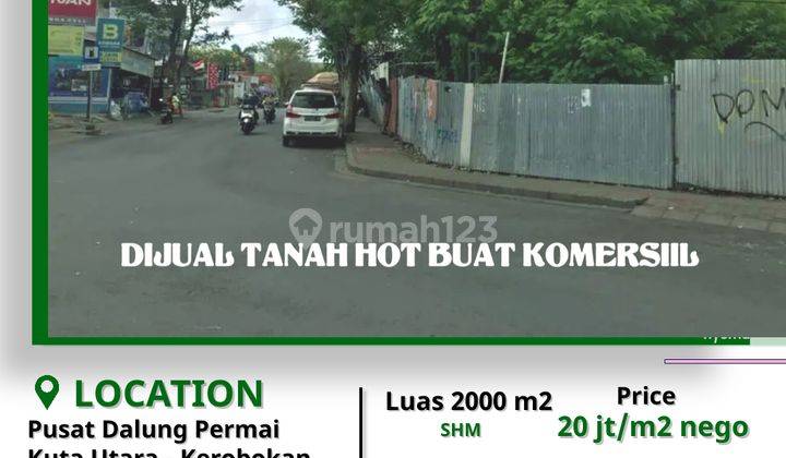 Tanah Murah 2000 M2 Shm Dijual Murah di Dalung Kuta 1