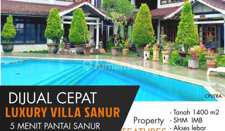 Villa Mewah Sanur Dijual Cepat Semi Furnished di Jl Hang Tuah 1