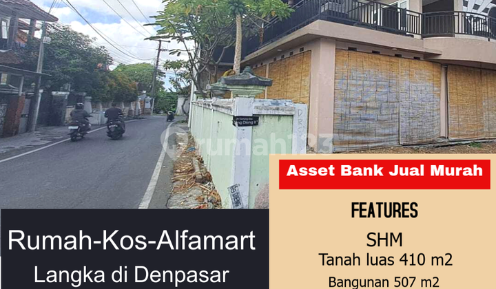 Rumah murah aset bank dijual bawah pasar di Denpasar barat 1