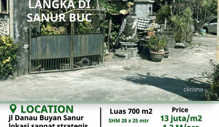 Land in Jalan Danau Buyan, Denpasar SHM 700 m² 1