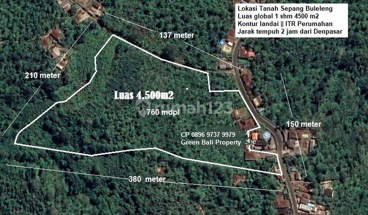 Garden land on Jalan Raya Sepang Singaraja Bali, Buleleng SHM 45,000 m² 1