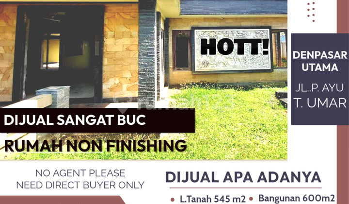 Rumah mewah dalam kota denpasar dijual murah aset bank