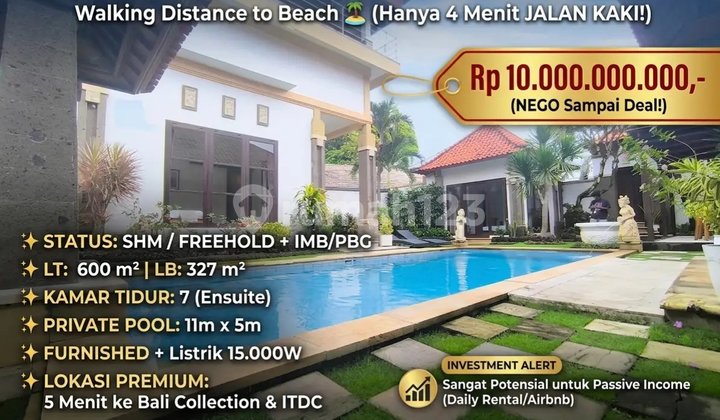 Quick Sale Villa Walk to Beach in Benoa Badung Bali Quick Sale Villa Walk to Beach in Benoa Badung Bali