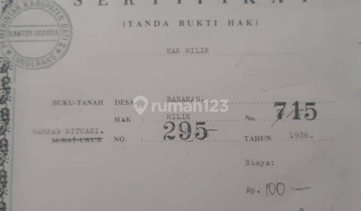 Tanah Darat Murah Lokasi Strategis Di Buaran Serpong Tangerang Selatan 2