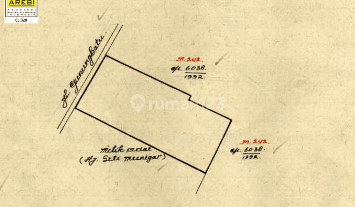 Jual Harga Dibawah NJOP Lokasi Mainroad Gunung Batu Bandung