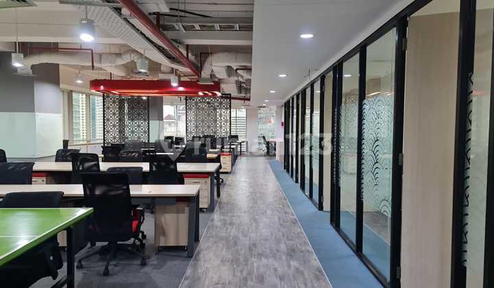 Office Menara Batavia Sudirman, 1.400 m2, walking distance MRT station, furnished, ready to occupied