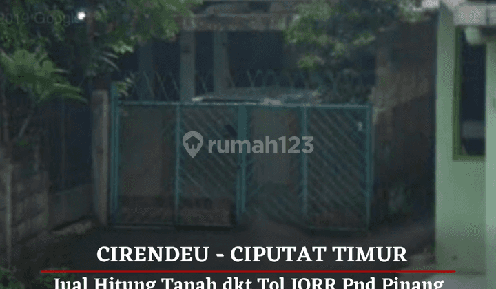 Rumah Hitung Jual Tanah Butuh Cepat Lokasi dkt Tol dan MRT di CIRENDEU - Ciputat Timur, Tangsel 1