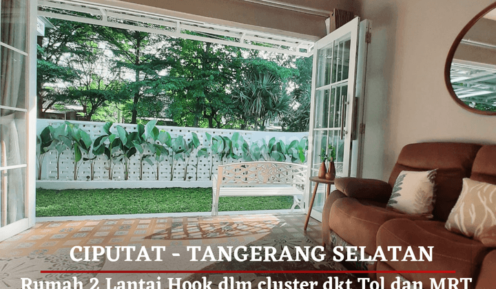 Rumah 2 Lantai Hook dlm cluster di Trevista Ciputat, Tangsel 1