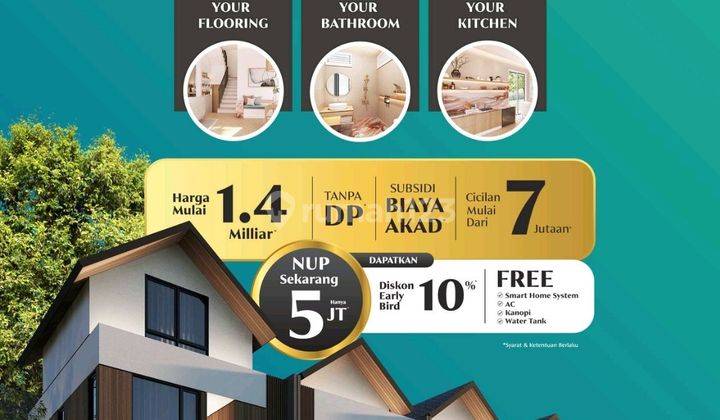 Rumah Baru 2 Lantai dlm Cluster Fortunia, South City Pondok Cabe  1