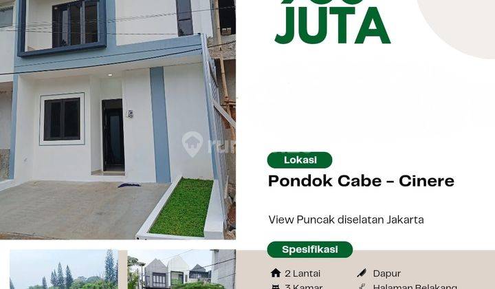 Rumah 2 Lantai Dlm Cluster Dkt Tol Dan Mrt Di Pondok Cabe,tangsel 1