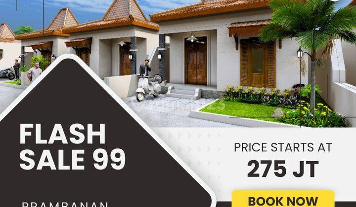 Big Sale, Rumah Termurah 275 Juta Fasad Joglo Minimalis, Shm. 1