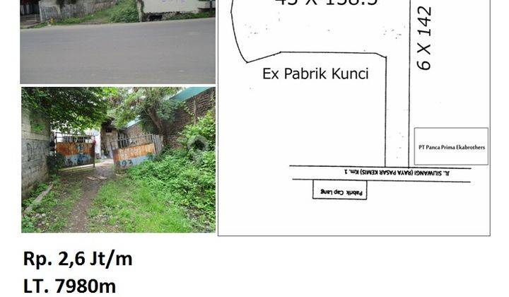 Jual Tanah 7.980 M2 SHM di Jalan Prabu Siliwangi Tangerang 1